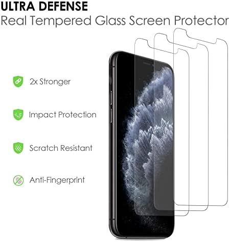 מגן מסך טק מזג זכוכית עבור אפל אייפון 11 פרו מקס, מקס מקס, מקרה ידידותי, התקנה קלה, נגד שריטות, ללא בועות, קשיות 9 שעות,