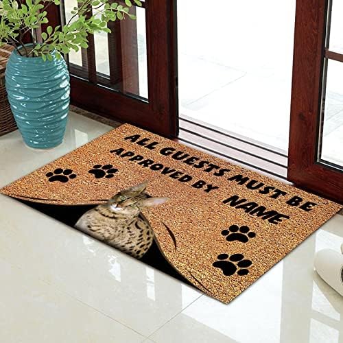 כל האורחים חייבים להיות מאושרים על ידי מחצלת קבלת פנים לחתול כפות רגליים טביעת רגל בתוך כניסה חיצונית שטיחי קוקוס