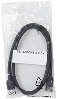 מעבדות Nippon ESATA3-EXS-3-LBK כבל SATA SATA חיצוני כבל חיצוני, שחור