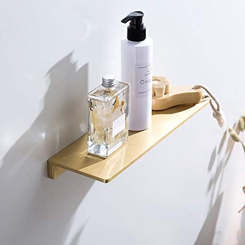 מדף מקלחת KLHHHG, קידוח פליז זהב עיבוי קיר מתלה מדפי אחסון מארגן לחדר שינה לחדר אמבטיה