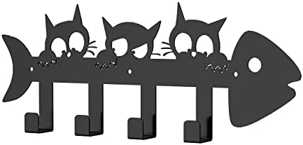 מתלי מעיל חתולים רכובים על קיר סטטי, מתלה מגבות ייחודי של 16 אינץ