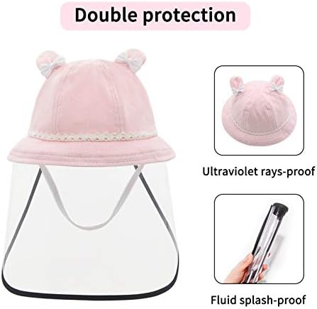 בנות תינוקות בנים כובע שמש עם קשת UPF50+ דלי קיץ רחב שופע כובעי קרינה לתינוקות פעוטות