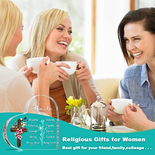 נוצרי מתנות לנשים, השראה מתנות לנשים דתי, התנ ך פסוק ועידוד רוחני מתנות, מתנות לנשים, אמא, חבר,אחות-אקריליק לבבות