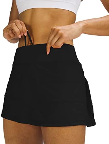 חצאיות טניס אימון של Meivso לנשים עם כיסים ספורט ספורט ספורט ספורטס מכנסיים קצרים מובנים