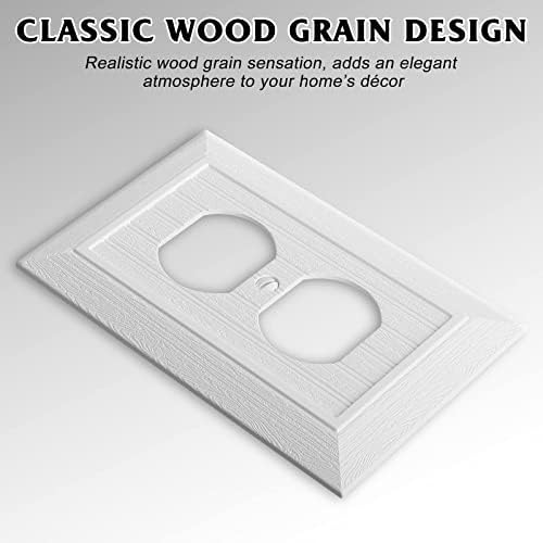 מכסה שקע של צלחת קיר דקורטיבית מודרנית, עיצוב גרגר עץ וינטג 'רטרו
