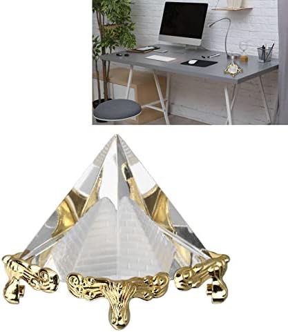 פירמידה קריסטל של ליזילקי פריזמה פנג שואי פירמידות מצריות פסלי תצלום עם זהב עומד במזל טוב מלאכת פירמידות מתנה לקישוט