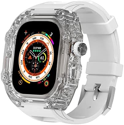 Aemall עבור Apple Watch Ultra 49mm Series Series 8 7 6 5 4 SE צמיד רצועת צמיד שעון שעון אור