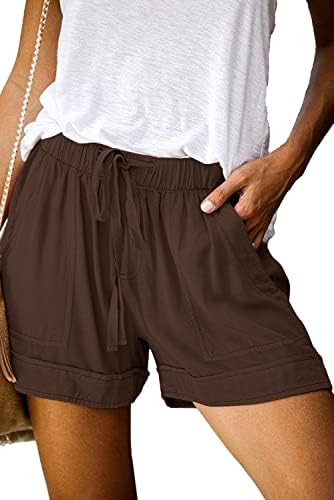 Mosucoirl נשים נוחות נוחיות המותניים המותניים המותניים המותניים הטהורים מכנסיים קצרים בקיץ חוף קלים מכנסיים