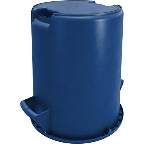 קרלייל מוצרי מזון ברונקו כחול 10 גלון עגול פסולת סל אשפה מיכל-84101014-חבילה של 6
