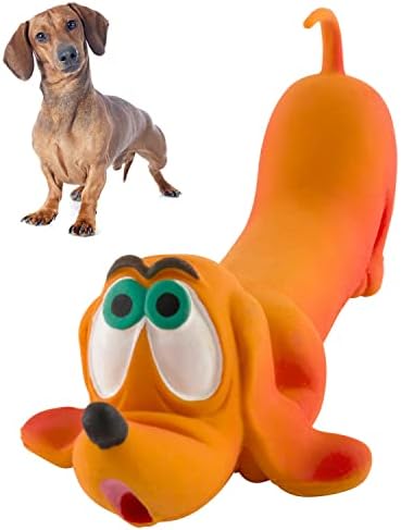 DACHSHUND - צעצוע כלבים רך, חריק - גומי טבעי - מתנה של תחשוף - לכלבים קטנים, כלבים בינוניים - צעצוע גורים