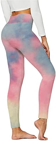 מכנסי יוגה פעילים במותניים גבוהות לנשים בנות חותלות צבע שיפוע רזה מודפס מותניים גבוהים מכנסי מכנסיים