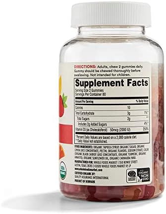 365 על ידי Whole Foods Market Vitamin D3 Gummy, 160 ספירת