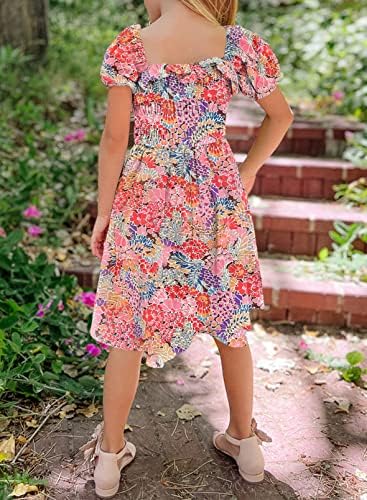 בליביאן הביניים בנות שמלות קיץ תלבושות גודל 4-13 שנים