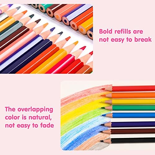 Getric 24 צבע עפרונות צבעי מים - עפרון צבעי מים לילדים, עפרונות צבעוניים, אלטרנטיבה צבעונית בצבעי מים, ציוד מלאכה,