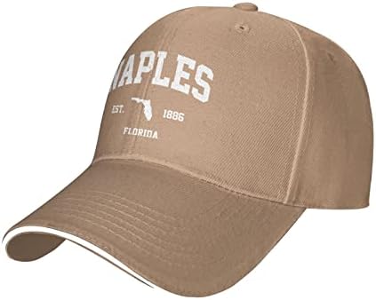 נאפולי אסט 1886 פלורידה מדינת גאווה רטרו מתנות שחור בייסבול כובע מתכוונן נהג משאית כובעי מזדמן שמש כובע עבור מתנות