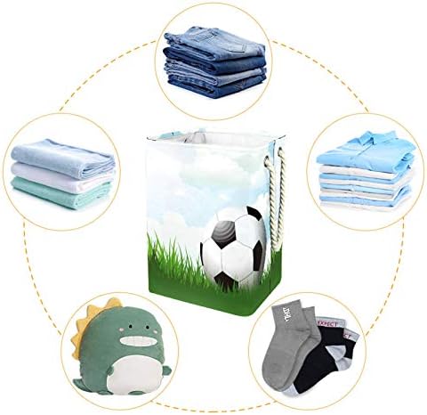דייה עמיד למים סלי כביסה גבוה חסון מתקפל כדורגל כדורגל דשא הדפסת סל למבוגרים ילדים בני נוער בנות בחדרי שינה אמבטיה