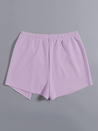 מכנסיים קצרים לנשים מכנסיים קצרים לנשים מותניים אלסטיים מפוצלים מכנסיים קצרים