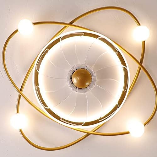 מאוורר תקרה מודרני של DLSixyi Nordic עם אורות, 42W לעומק אולטרה שקט תאורה מאוורר תקרה חכמה