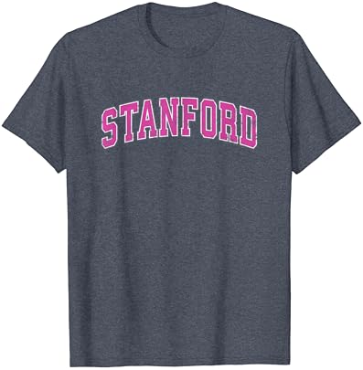 סטנפורד קליפורניה CA וינטג 'עיצוב ספורט חולצת טריקו עיצוב ורוד