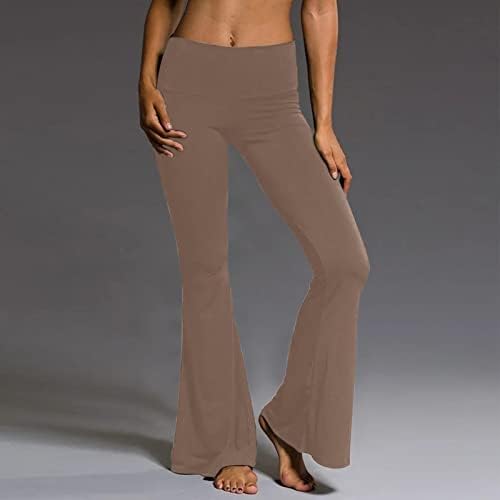 יוגה מכנסיים פטיט קצר עם כיסי מכנסיים פאלאצו יוגה פעמון מכנסיים מותניים נשים של גבוהה תחתון רחב מכנסיים התלקחות