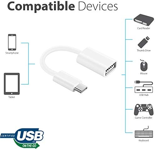 מתאם OTG USB-C 3.0 תואם ל- Oppo Reno7 SE 5G שלך לפונקציות מהירות, מאומתות, מרובות שימוש, כמו מקלדת, כונני אגודל, עכברים וכו