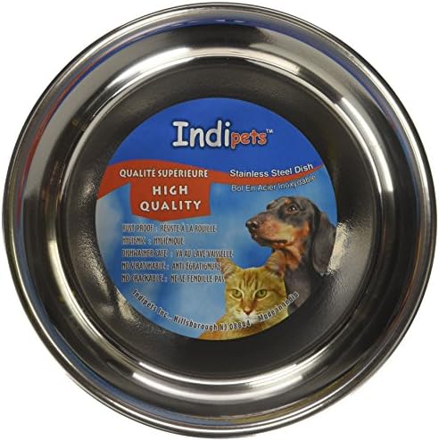 אינדיפטים כבד נירוסטה כלב קערה-1 ליטר-מבריק, קל לניקוי גימור