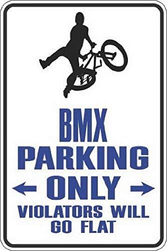 אזהרה Uptell הודעה על שלט מתכת חתימה חיצונית חניון BMX בלבד S255 פלאק עיצוב בית אזהרה מתנות מתנות גן פוסטר 20x30