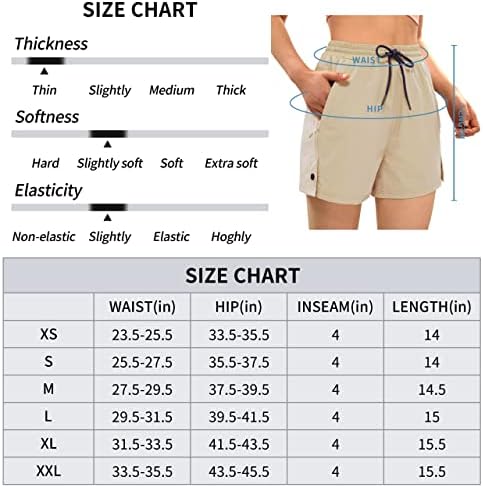 מכנסיים קצרים של אפיטנה לנשים 4 מכנסיים קצרים מהיר יבש קל משקל חיצוני נסיעות למכנסיים קצרים גולף אתלטי עם