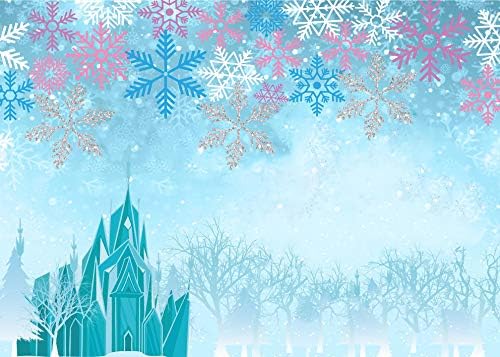 רואני חורף רקע מבריק פתיתי שלג תמונה רקע חג המולד חורף קפוא שלג פתיתי שלג תפאורות 7 * 5 רגל