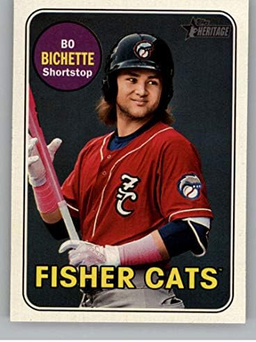 2018 טופפס מורשת קטינים 54 BO Bichette New Hampshire Fisher Cats רשמי כרטיס מסחר בייסבול מינור ליגה מינורית