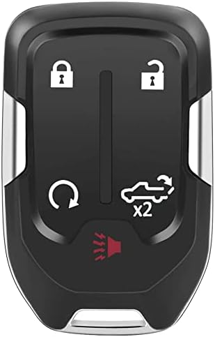 כניסה ללא מפתח פוב מקש מרחוק, 5 כפתור קרן מכוניות מתאימות למפתח חכם לשנים 2019-2020 GMC Sierra Chevy Silverado Hyq1ea