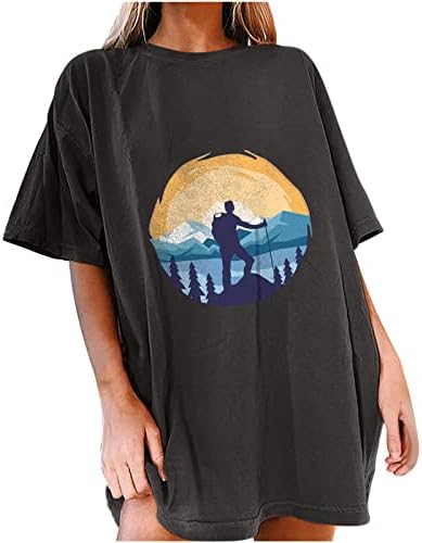 חולצת טשטורה עליונה לנשים קיץ סתיו שרוול קצר 2023 בגדים אופנה כותנה כותנה קרוואק חוף גרפי חוף חולצה מזדמן C3