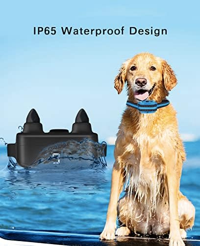 צווארון קליפת כלבים 0-9 רטט הילוכים כיוונון עוצמת דופק אלקטרוסטטי ו 7 כלבים נטענים/אטומים למים/רפלקטיביים של הילוכים