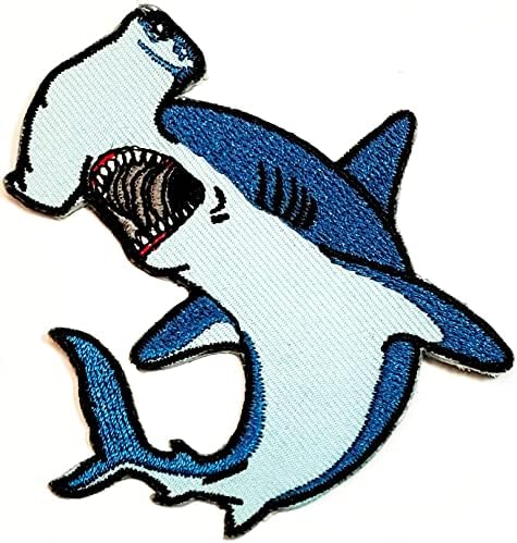 קלינפלוס פטיש כריש טלאים מדבקה דג דגים מתחת למים ברזל קריקטורה ברזל על הבד אפליקציה DIY תיקון מלאכת תפירה
