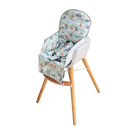 כרית כיסא גבוהה, כרית כיסא גבוהה, כרית כיסוי כיסא גבוה, בטוח ונוחות, רך ונושם, דפוס חמוד, תינוק יושב יותר