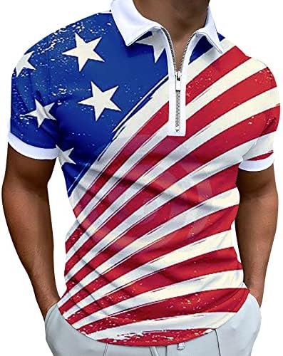BMISEGM גברים קיץ חולצות T דגל אמריקאי לגברים חולצה פטריוטית לגברים 4 ביולי שרירים דחו חולצות צבעוניות צווארון