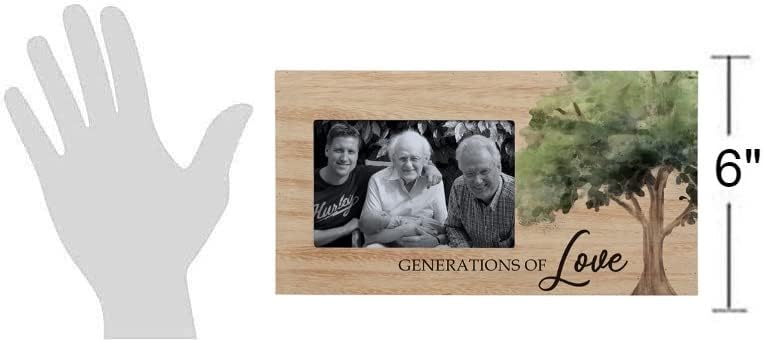 אוסף הגשר 'דורות של אהבה' מסגרת עץ - מחזיק בתצלום 4 x6