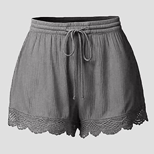 מכנסיים קצרים אתלטים לנשים נשים תחרה אופנתית קיץ בתוספת חבלים בגודל מכנסיים קצרים יוגה מכנסיים קצרות נשים