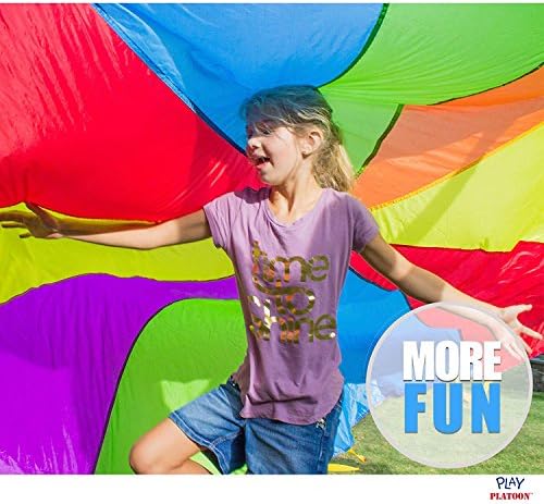 לשחק פלוגת מצנח 10 רגל לילדים עם 10 ידיות לשחק מצנח-בשלל צבעים מצנח