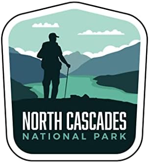 Heart Heart North Cascades Parkation Park Patch - ברזל על תג נסיעות - צפון מפלס מזכרת