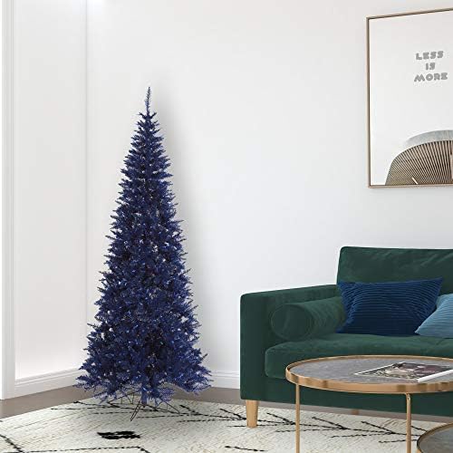 Vickerman 6.5 'חיל הים הכחול חיל הים דק עץ חג המולד מלאכותי לא מונה, עיצוב בית מקורה עונתי