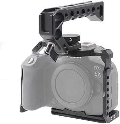 Hersmay עבור Canon M5 M50 II כלוב עם ידית עליונה, כלוב מצלמה למצלמת Canon EOS M50 Mark II/M50/M5, Vlogging Video Shooting