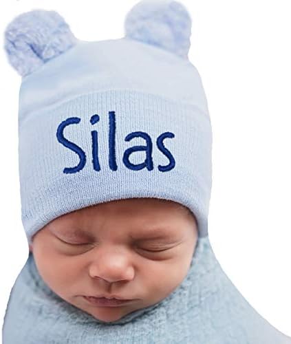 כובע בית חולים לתינוקות של מלונדיפיות עם אוזניים - כובעי כפה מותאמים אישית וניתנים להתאמה אישית לתינוקות, בנים - בד