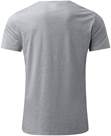 חולצות טי קיץ לגברים עגול הדפס חלקי חגיגה צוואר שרוול שרוול ומצוקה עליונה באביב קצר ארוך