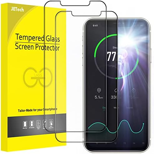 מגן מסך מט של ג 'טק לאייפון 11 / אייפון 6.1 אינץ', סרט זכוכית מחוסמת נגד בוהק 9 שעות, מגע חלק נגד טביעות אצבע, 2 חבילות