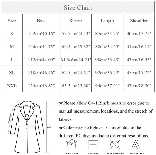 מעילי חורף יוטנריים לנשים שרוול ארוך דש טרנדי חולצות קדמיות פתוחות קרדיגן אלגנטית מזדמנת בתוספת מעילי בלייזר בגודל