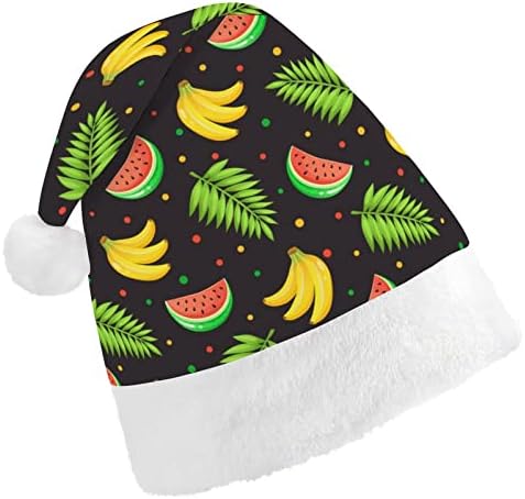 אבטיח בננות וכף מצחיק חג המולד כובע סנטה קלאוס כובעי קצר קטיפה עם לבן חפתים עבור חג המולד חג מסיבת אספקת קישוט