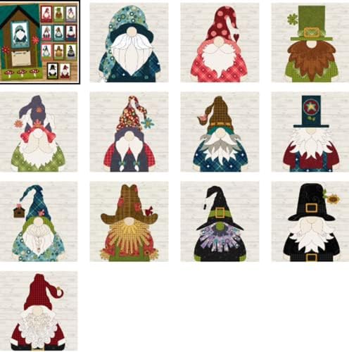 כל הקאנטרי Caboodle gnome עבור דפוס שמיכת לוח השנה של החגים