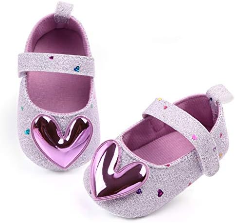 נעלי נסיכה בנות תינוקות בצורת לב נעלי נסיכה מקורות נעלי הליכה רכות נעלי עריסה נעלי עריסה 0-15 חודשים