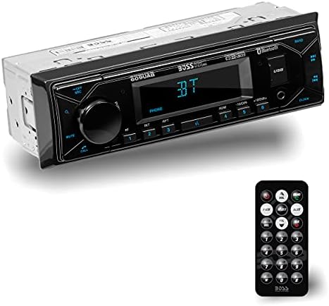 מערכות אודיו בוס 609UAB Multimedia Car סטריאו-Single DIN, Audio Bluetooth ושיחות ללא ידיים, מיקרופון מובנה,